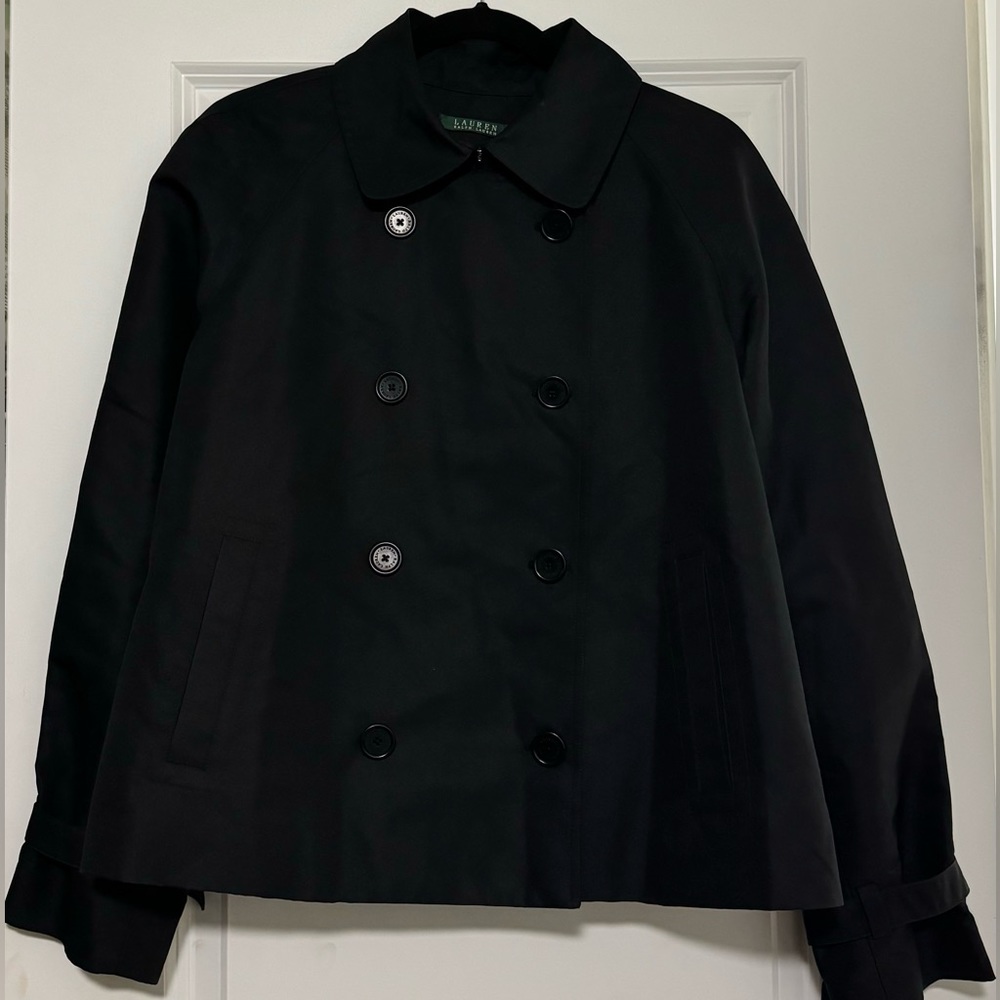 Lauren Ralph Lauren black cropped pea coat
